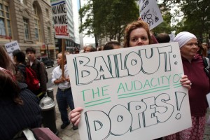 bailout protest